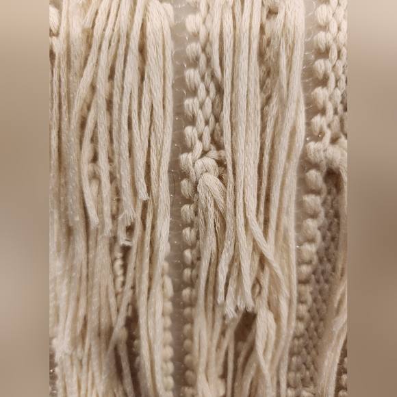 Gorgeous Beige Boho Knit Cardigan with Tassels in Front - Picture 4 of 6